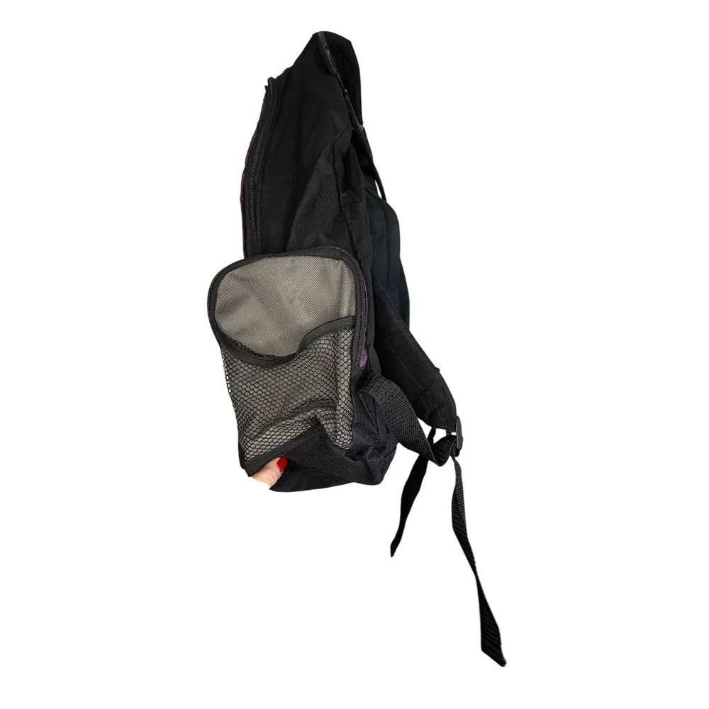 ProSport Backpack‎ Gray Purple Black Multi Pocket Sporty School Travel